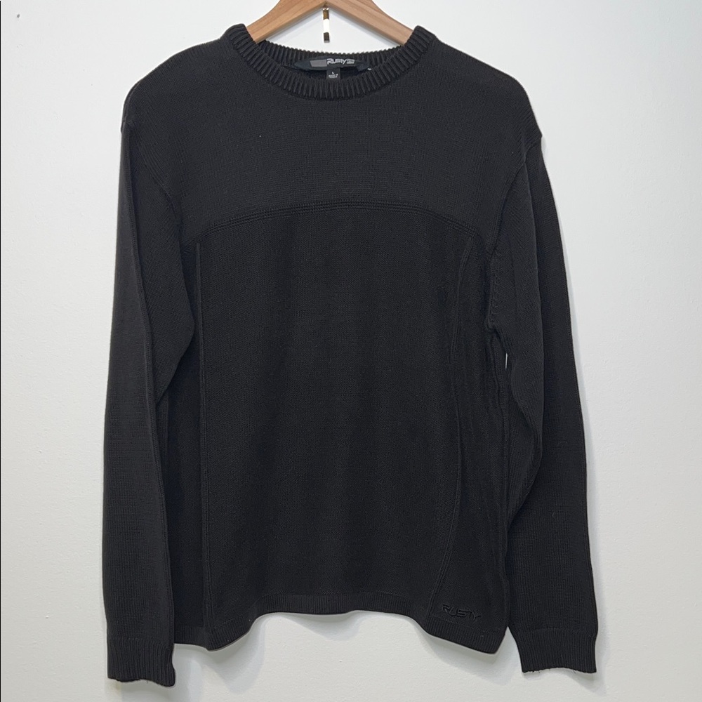 Rusty Black Crewneck Sweater